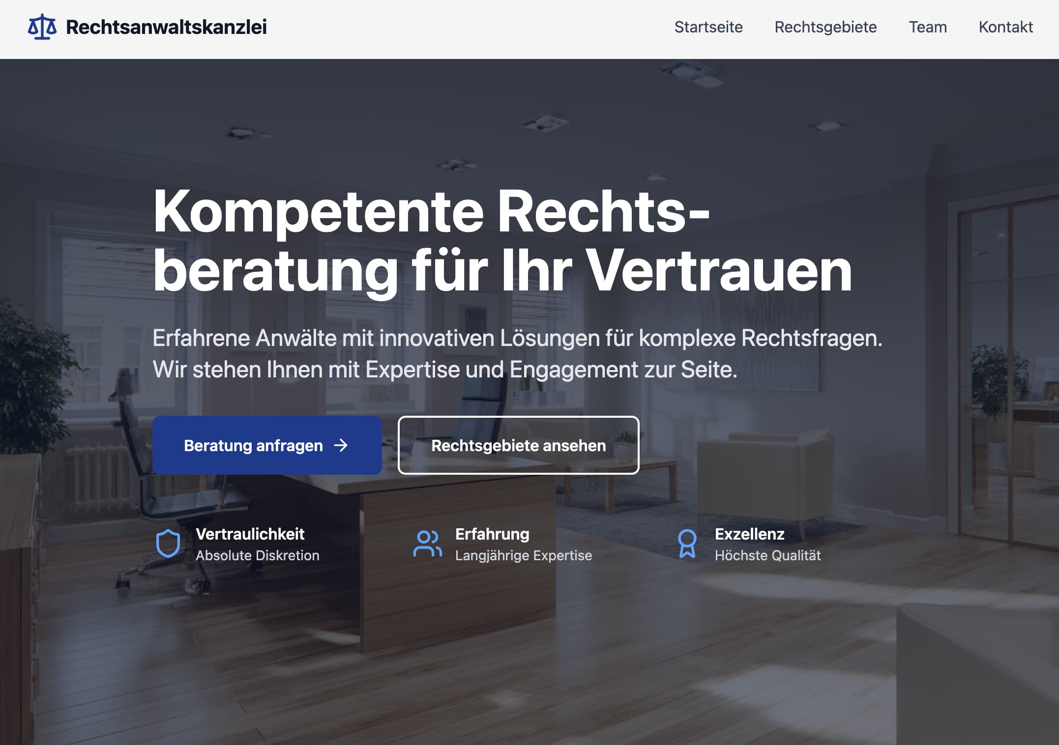 Rechtsanwalt Webseite