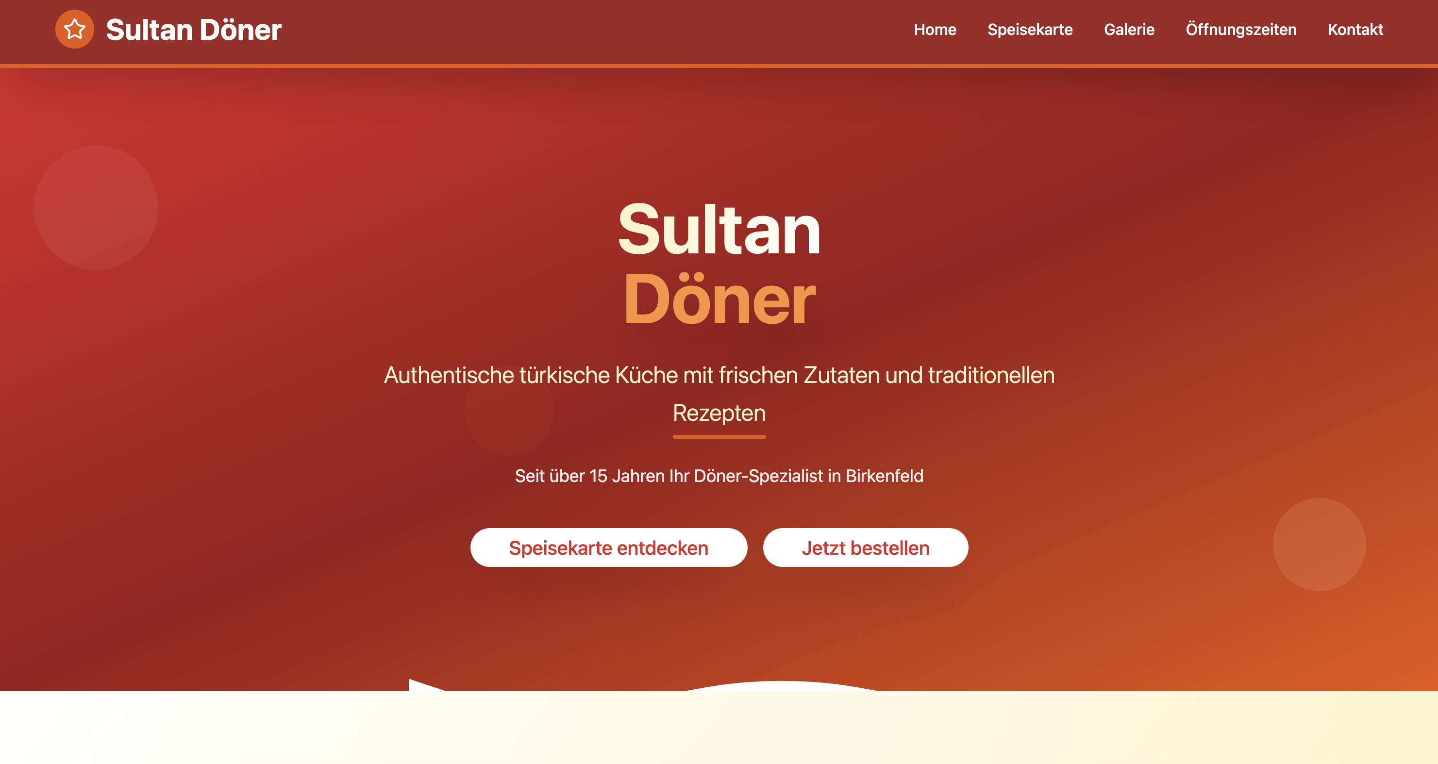 Restaurant Webseite
